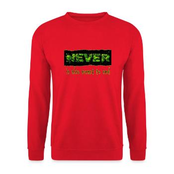 Never Green - Sweat-shirt Unisexe - rouge - Devant - Alina (178cm) & Michal (187cm)