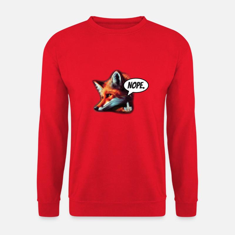 Fuchs Nope - Unisex Pullover - Rot