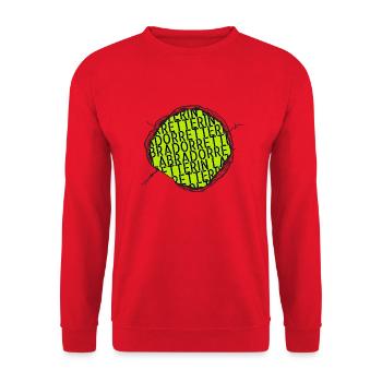 geek haustier geschenk schäferhund doggie humor - Unisex Pullover - Rot - Vorne - Alina (178cm) & Michal (187cm)