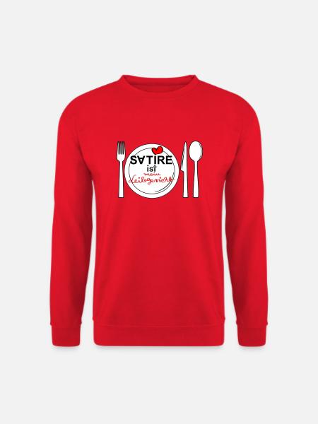 Satire - ist mein Leibgericht - Unisex Pullover - Rot