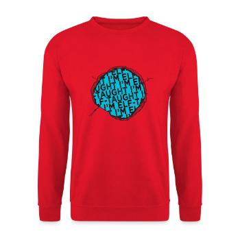 santa birthday present bubaprints dino bike moon - Unisex Pullover - Rot - Vorne - Alina (178cm) & Michal (187cm)