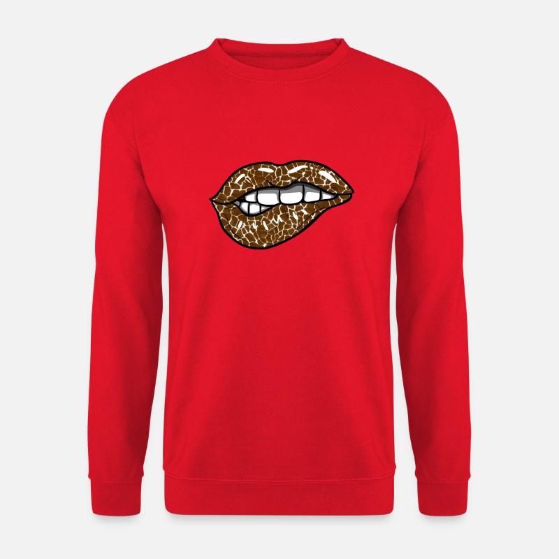 Leopard Lips - Unisex Sweatshirt - red