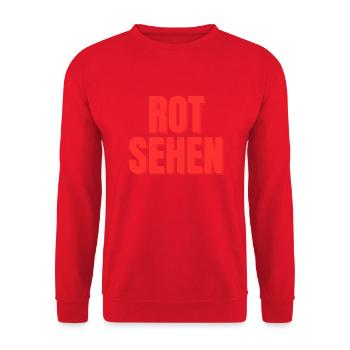 Rot sehen | Wut - Unisex Pullover - Rot - Vorne - Alina (178cm) & Michal (187cm)