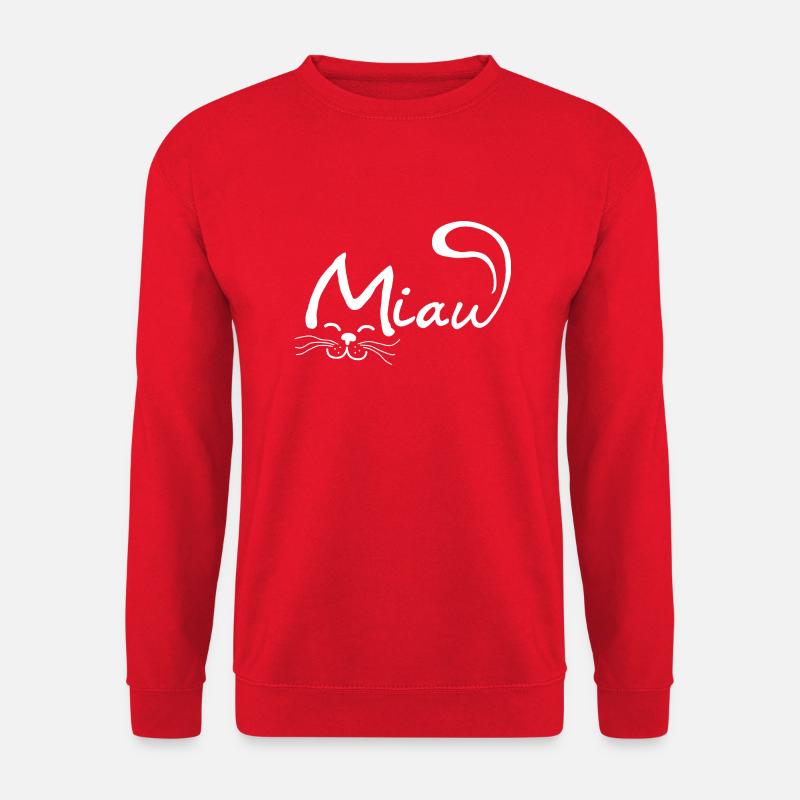 Miau Katze - Unisex Pullover - Rot
