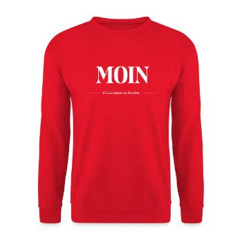 moin. norden - Unisex Pullover - Rot - Vorne - Alina (178cm) & Michal (187cm)