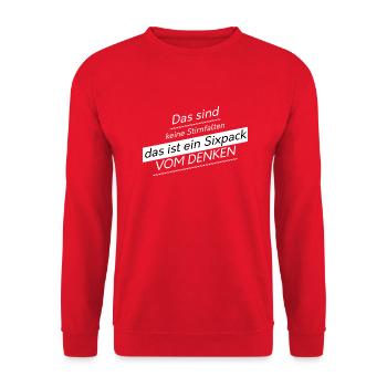 witzige Sprüche lustige Sprüche - Unisex Pullover - Rot - Vorne - Alina (178cm) & Michal (187cm)