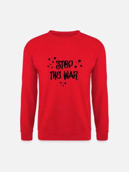 Stop the war statement demo - Unisex Pullover - Rot