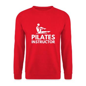 Pilates instructor - Unisex Sweatshirt - red - Front - Alina (178cm) & Michal (187cm)