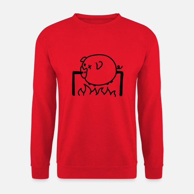 Pork Barbecue - Line - Unisex Sweatshirt - red