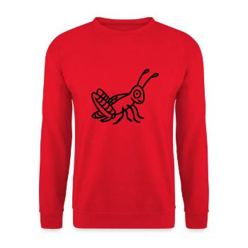 Grasshopper - line - Unisex Sweatshirt - red - Front - Alina (178cm) & Michal (187cm)