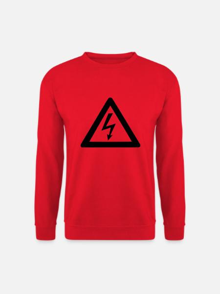 Elektro 1 Warning Warnung Energie - Unisex Pullover - Rot