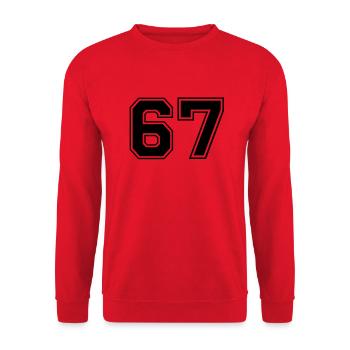 67 - Unisex Sweatshirt - red - Front - Alina (178cm) & Michal (187cm)