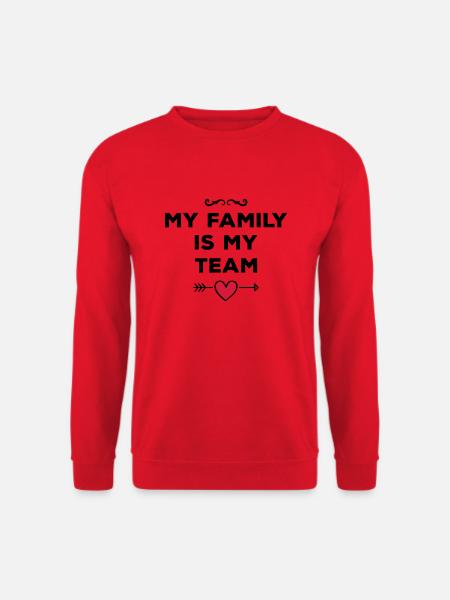my family is my team heart - Unisex Pullover - Rot