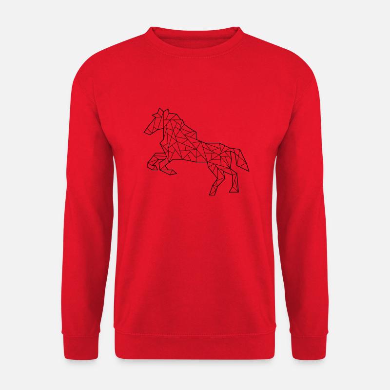 Pferd Origami - Unisex Pullover - Rot