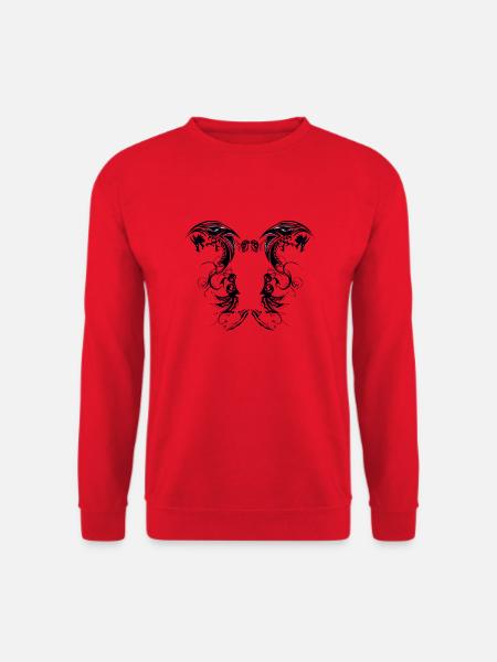 Drachendesign Tribal Fantasy - Unisex Pullover - Rot