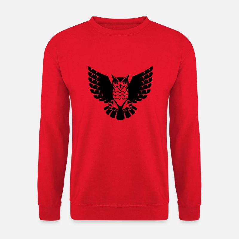 Eule - Unisex Pullover - Rot