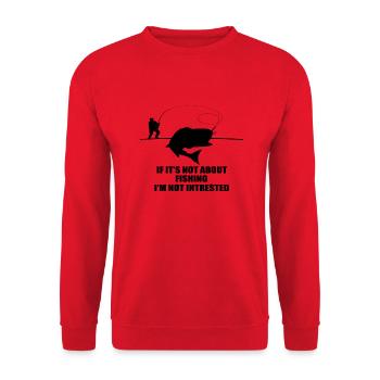 Angeln - Unisex Pullover - Rot - Vorne - Alina (178cm) & Michal (187cm)