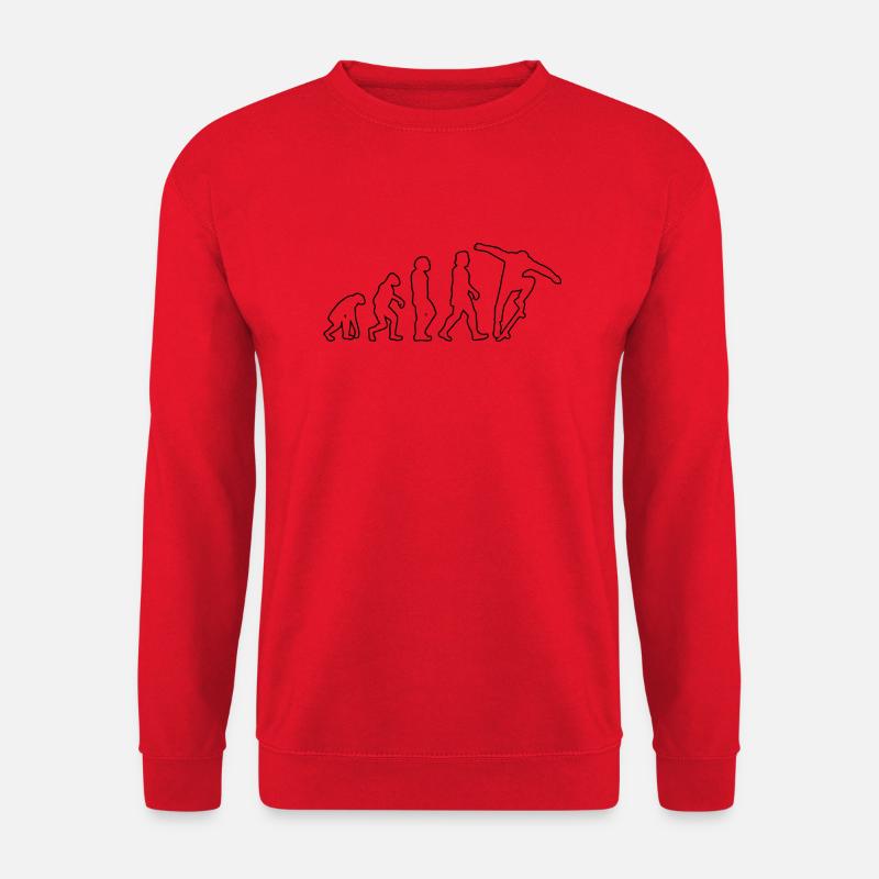 Skateboard Evolution Skateboarding Longboard Skate - Unisex Sweatshirt - red