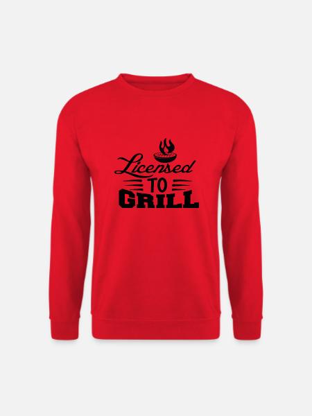 Licensed To Grill - Unisex Sweatshirt - red