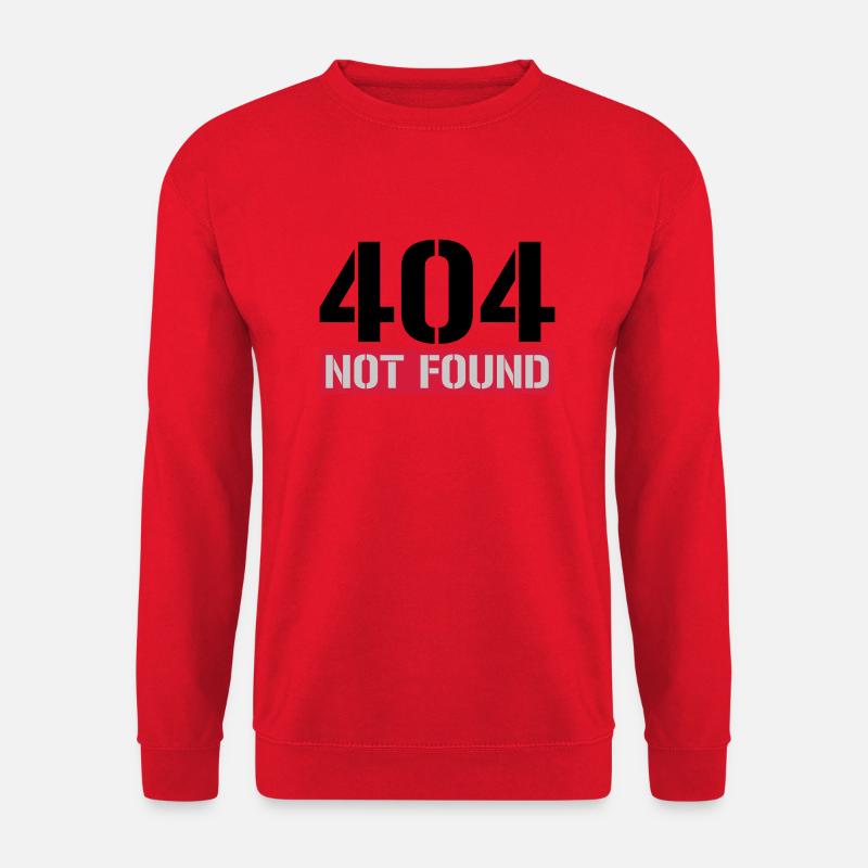 404 not found message - Unisex Sweatshirt - red