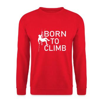 climbing - Unisex Sweatshirt - red - Front - Alina (178cm) & Michal (187cm)