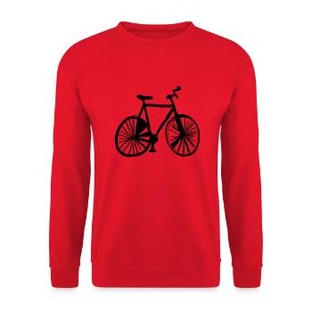 Fahrrad Gekritzel Fahrräder Radfahren Vektor 7 - Unisex Pullover - Rot - Vorne - Alina (178cm) & Michal (187cm)