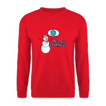 Stay Frosty - Unisex Sweatshirt - red - Front - Alina (178cm) & Michal (187cm)