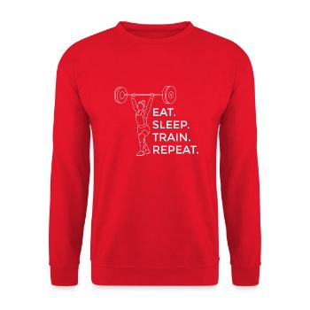 Strength Training Fitness Muscle Bodybuilder Athletes - Unisex Sweatshirt - red - Front - Alina (178cm) & Michal (187cm)