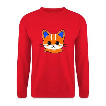 chaton - Sweat-shirt Unisexe - rouge - Devant - Alina (178cm) & Michal (187cm)