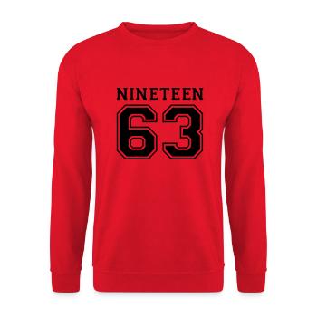1963 - Unisex Sweatshirt - red - Front - Alina (178cm) & Michal (187cm)