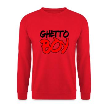 ghetto boy 2 - Unisex Pullover - Rot - Vorne - Alina (178cm) & Michal (187cm)