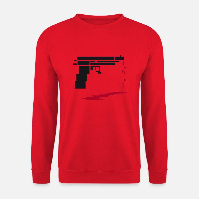 8 Bit Shooter Retro Game - Unisex Sweatshirt - red