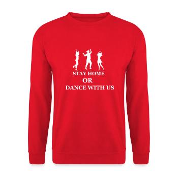 Dancing Dance Music - Unisex Sweatshirt - red - Front - Alina (178cm) & Michal (187cm)