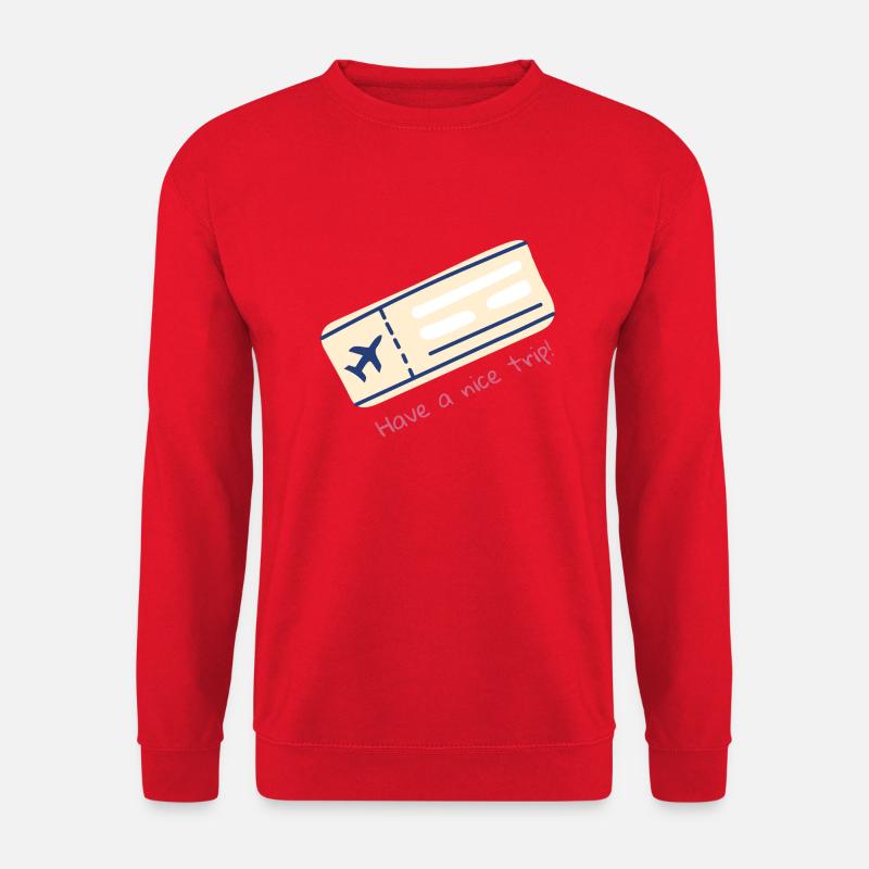Plane ticket trip - Unisex Sweatshirt - red