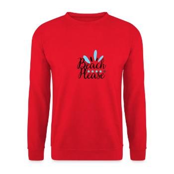 Beach please - Sweat-shirt Unisexe - rouge - Devant - Alina (178cm) & Michal (187cm)