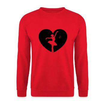 Dancing Dance Music - Unisex Pullover - Rot - Vorne - Alina (178cm) & Michal (187cm)