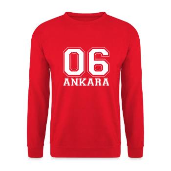 06 ANKARA LA BEBE BURASI ANGARA - Unisex Pullover - Rot - Vorne - Alina (178cm) & Michal (187cm)