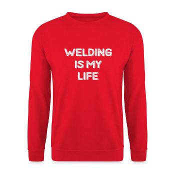 Artisan bricoleur Artisan Artisan Outil Construction - Sweat-shirt Unisexe - rouge - Devant - Alina (178cm) & Michal (187cm)