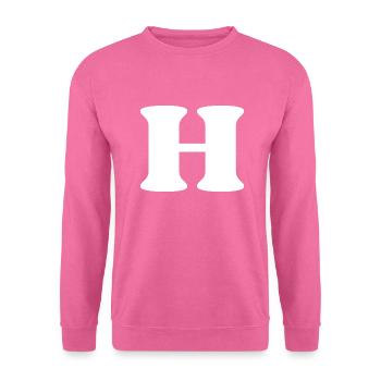 Buchstabe h - Unisex Pullover - Pink - Vorne