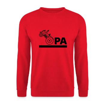 Traktor Opa Geschenkidee Großvater - Unisex Pullover - Rot - Vorne - Alina (178cm) & Michal (187cm)