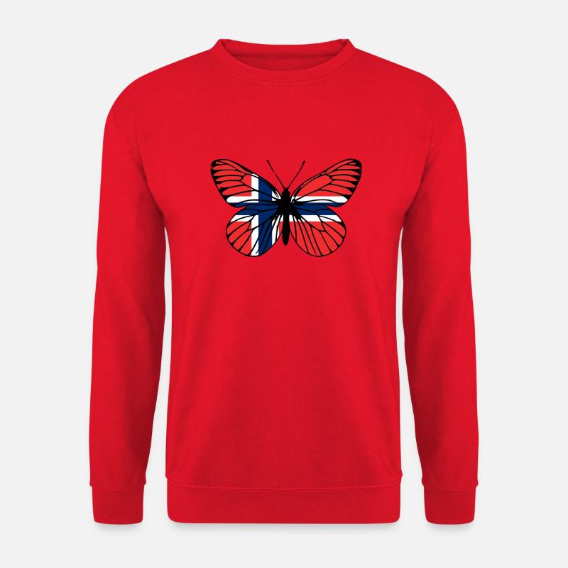 Butterfly Norway - Unisex Sweatshirt - red