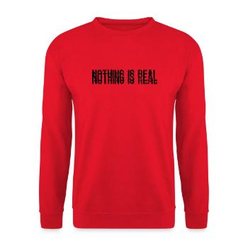 Nothing is real - Unisex Pullover - Rot - Vorne - Alina (178cm) & Michal (187cm)