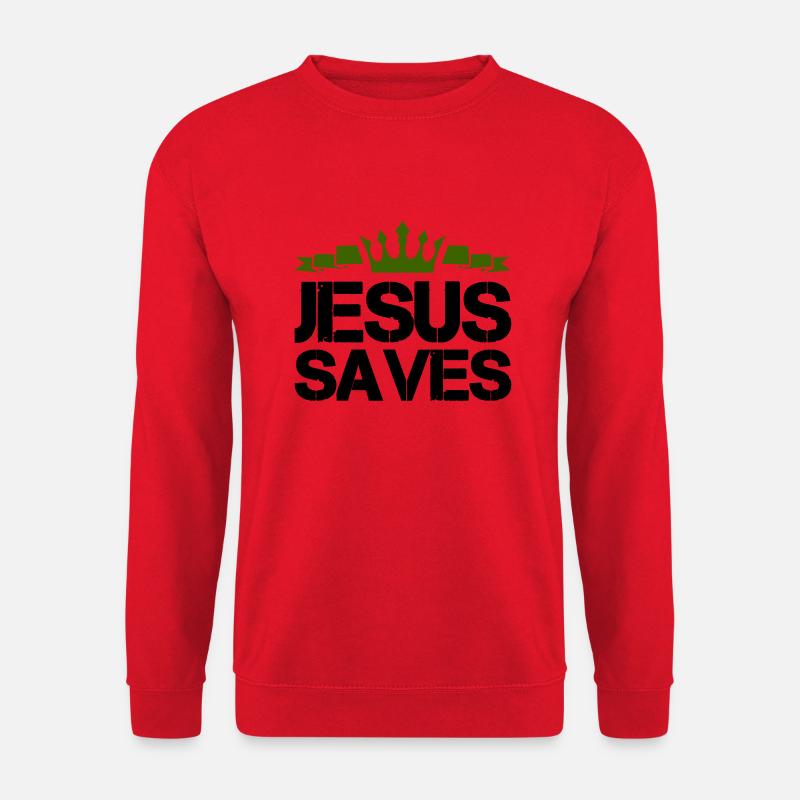 jesus saves - Unisex Pullover - Rot