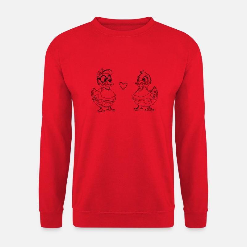 Verliebte Enten - Unisex Pullover - Rot