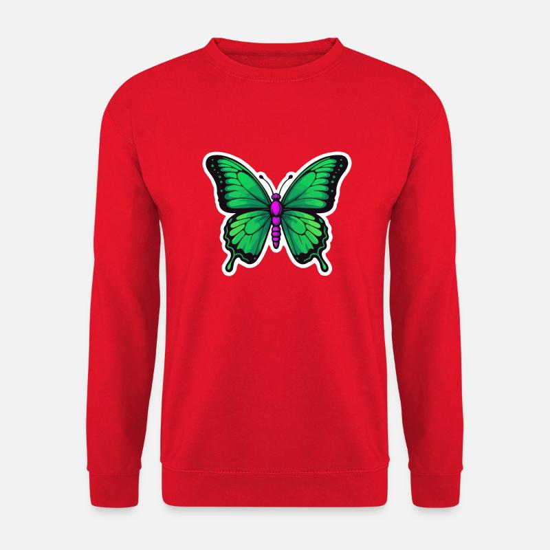 Papillon - Sweat-shirt Unisexe - rouge