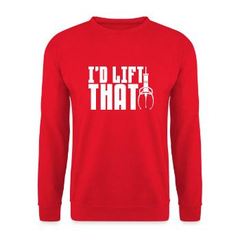 Id lift that Design for a claw game lover - Unisex Pullover - Rot - Vorne - Alina (178cm) & Michal (187cm)