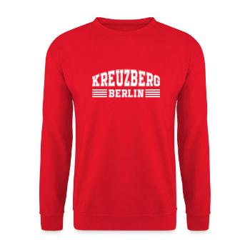 Berlin Kreuzberg - Unisex Sweatshirt - red - Front - Alina (178cm) & Michal (187cm)