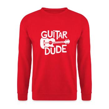 Guitar Dude - Musique pour les fans de guitare - Sweat-shirt Unisexe - rouge - Devant - Alina (178cm) & Michal (187cm)