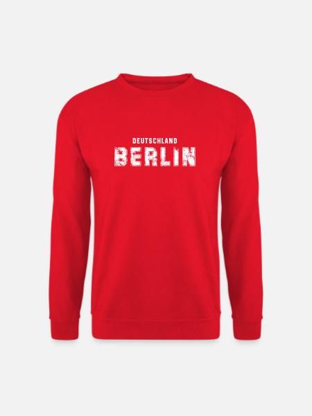 Germany Berlin - Washed-out urban design - Unisex Sweatshirt - red