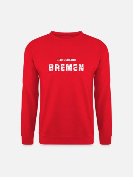 Deutschland Bremen - Vintage Textdesign - Unisex Pullover - Rot